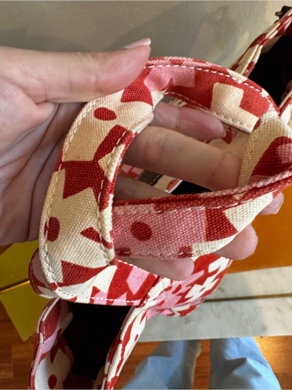 Maika Red and Pink Floral Mini Tote/Crossbody Bag - Picture 9 of 11